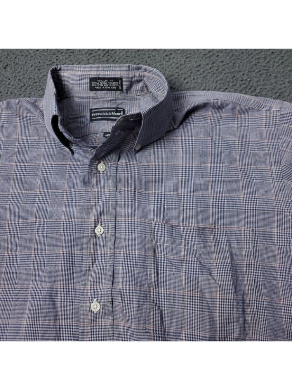 Preswick & Moore Dress Shirt Mens 16.5 34 35 Sleeve Plaid Button Multicolor